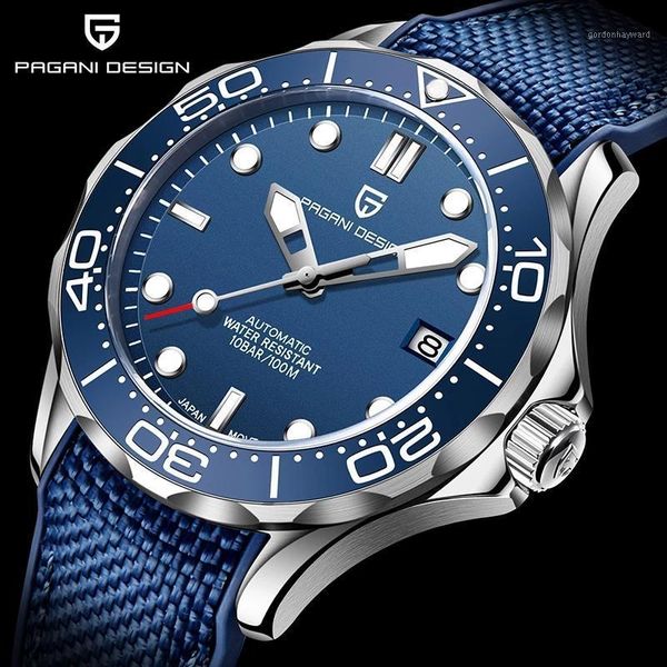 

wristwatches 2021 pagani design 007 men's mechanical watches automatic watch men waterproof wristwatch japan nh35 clock man, Slivery;brown