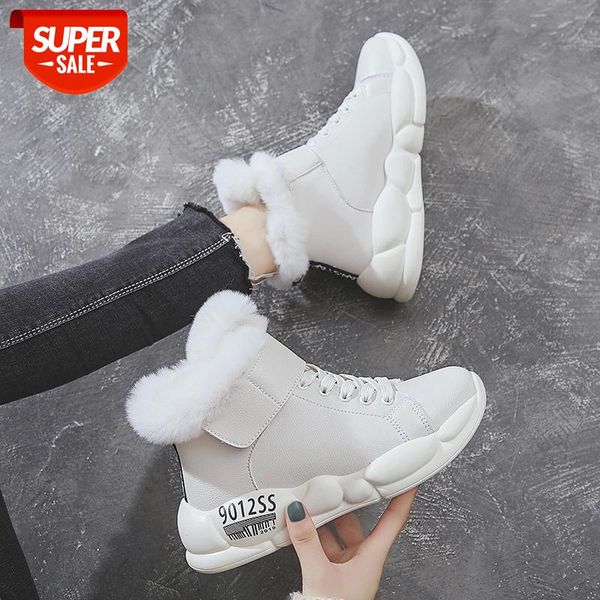 

women boots fur ankle boots fashion warm shoes women bota feminina buty damskie calzado mujer leather designer sneakers dropship #mv8p, Black