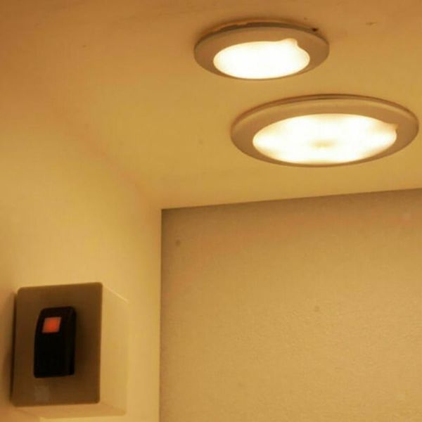 

12v-24v dimmer light 2.4w round camper led spot touch waterproof car headlights