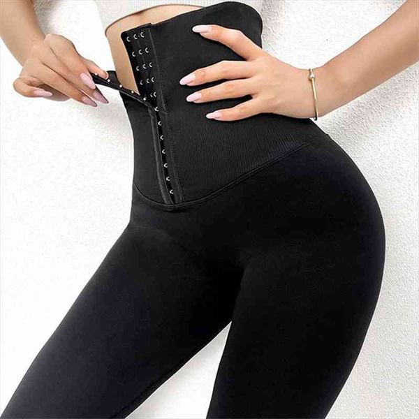 

shaper adjust belts gym women leggings high waist patchwork pants tummy control for fitness running clothes, Black