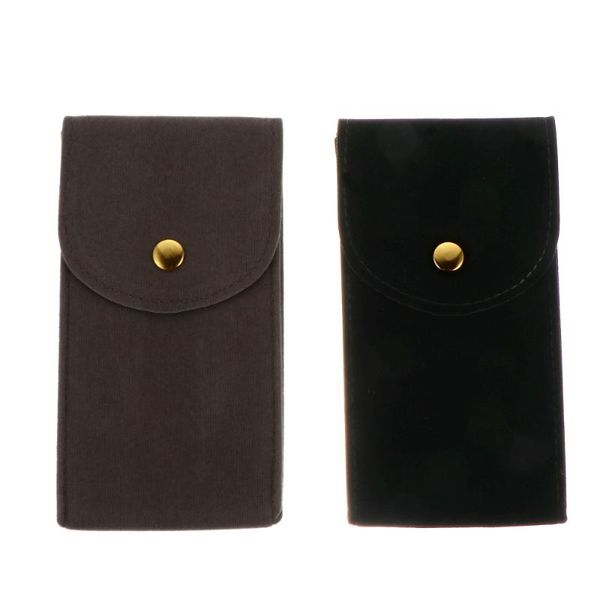 

2pcs watch storage pouch simple organizer bag protective case boxes & cases, Black;blue