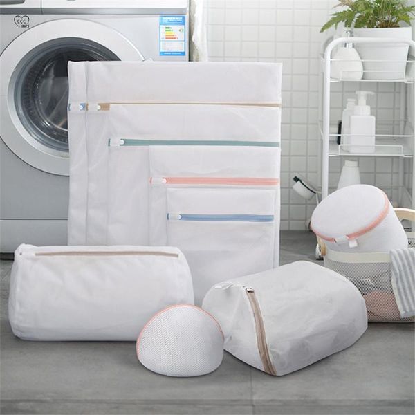 

bathroom storage 70g thick fine or coarse mesh nordic zip laundry bag underwear bra anti-deformation wash travel organizer bags