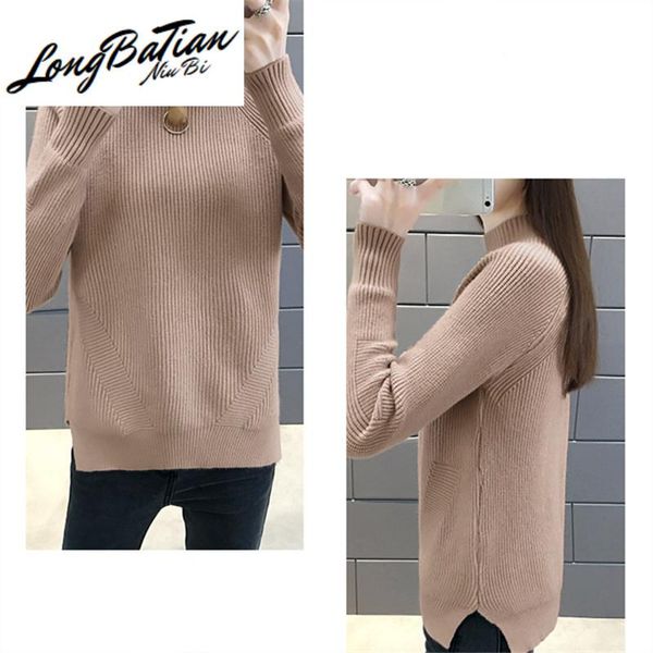 

women's sweaters autumn winter fashion 2021 knitwear plus size warm korean knitted sweater women pullover loose ladies jumper, White;black