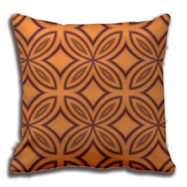 

brown & cinnamon geometric flower abstract pattern throw pillow decorative cushion cover case customize gift by lvsure cushion/decorative