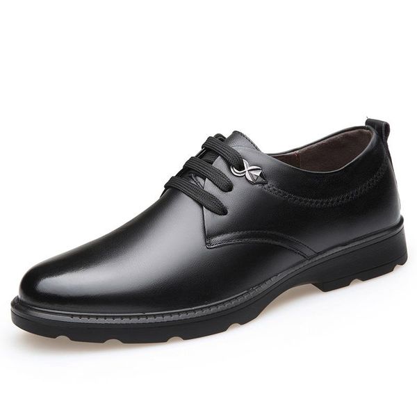 

dress shoes autumn men classic leather wedding formal flats business db0270, Black