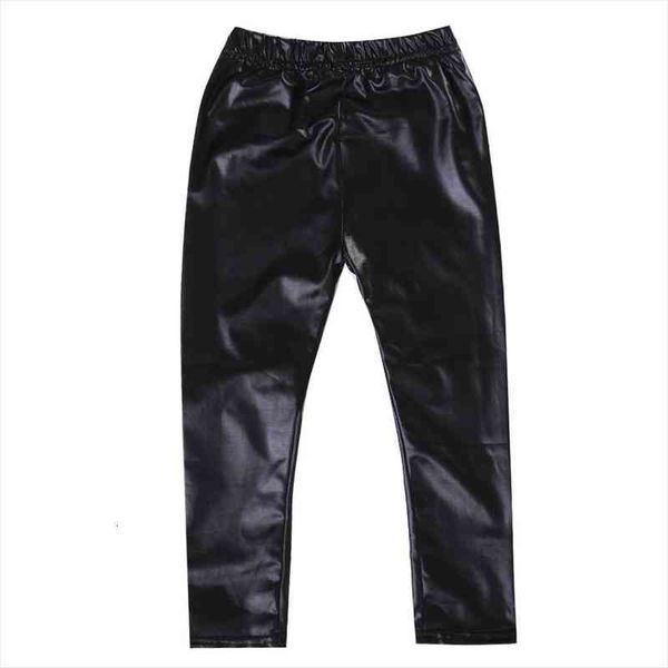

baby kids girls black stretchy faux leather skinny pants leggings trousers 1-8y ss, Blue