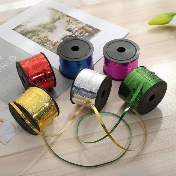 

party decoration 100 yards laser ribbon for wedding invitation card gift wrapping supplies riband balloon tie rope packaging