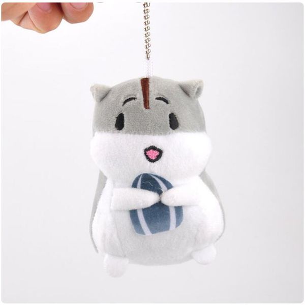 Jy 10 pçs / lote hamster segurando sementes de melão pingente de pingente de brinquedo mercado de boneca clamshell keychain 10cm 3colors wj04