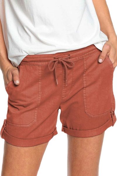 

women's shorts women 2021 summer clothing casual plus size solid mid straight drawstring for, White;black