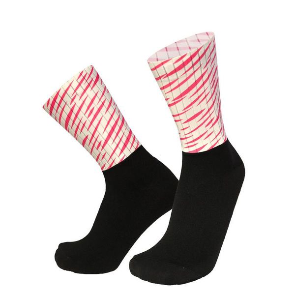 

sports socks cycling professional brand sport breathable bicycle outdoor racing non-slip silicone, Black
