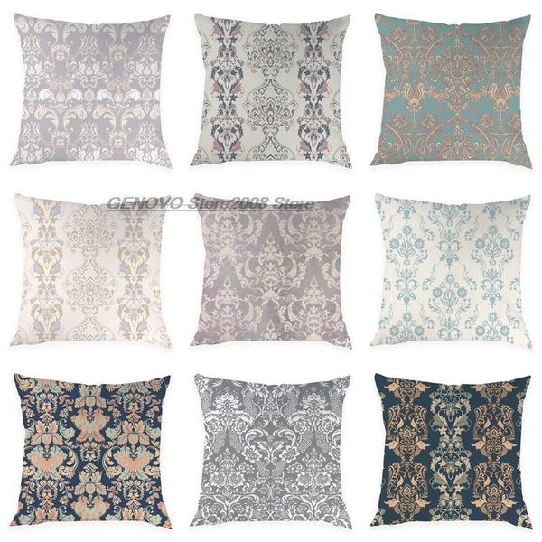 

pillow case 45*45 cm moderne klassische floral druck abstrakte geometrische pfirsich haut stoff wurf kissen abdeckung fall fÃ¼r sofa