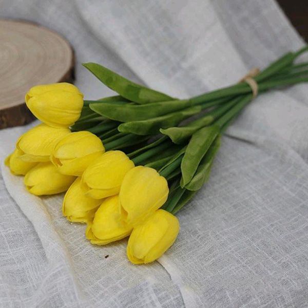 

decorative flowers & wreaths 10pcs dining table decoraiton tulip bouquet long stem artificial household flower arrangement props