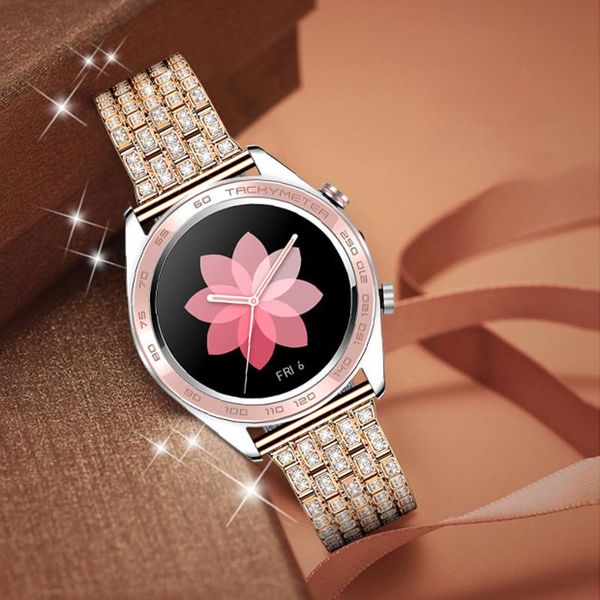 

22mm watch band for huawei gt/dream luxury diamonds jewelry stainless steel strap samsung gear s3 frontier classic bands, Black;brown