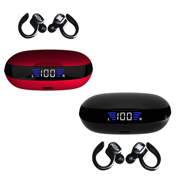 

earhook bluetooth 5.0 headsets led 9d sports waterproof earbuds headphones & earphones