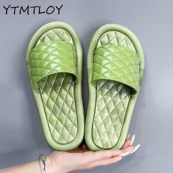 

slippers products 2021 fashion plaid ladies summer home shoes non-slip bathroom shower house women, Black