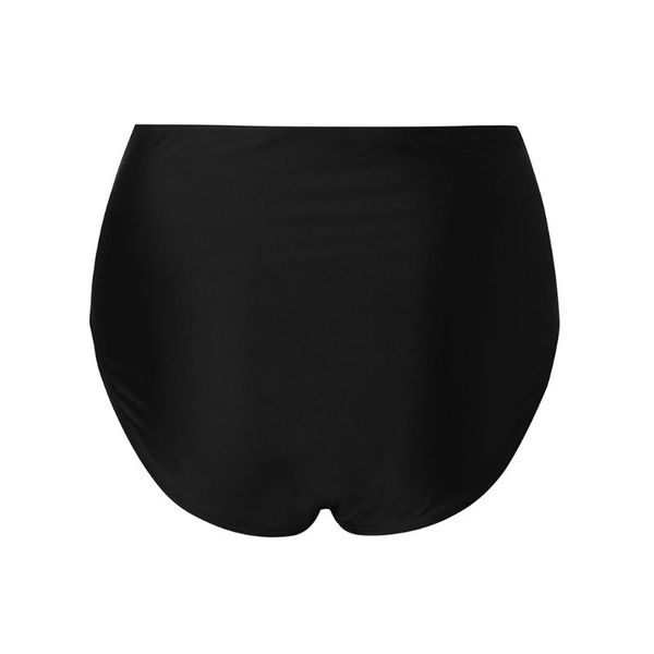 

women high waist ruched bikini bottoms tummy control swimsuit briefs pants black hollow out bathing suit two-piece suits