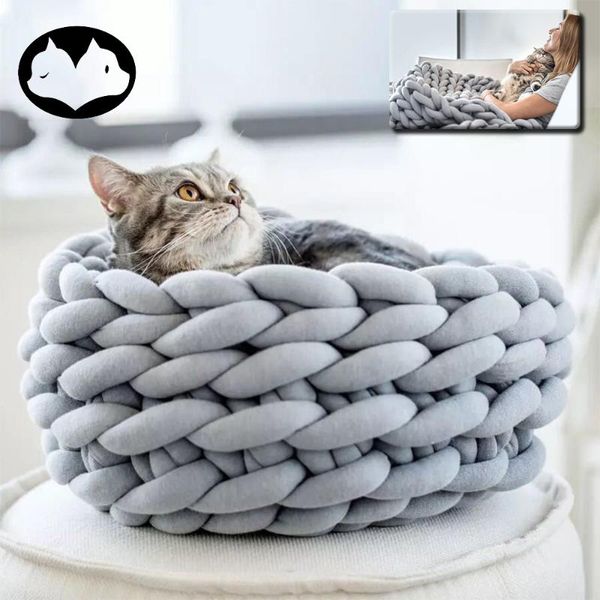 

cat beds & furniture cute bed house kitten dog for small dogs diy basket pet product mat accessories