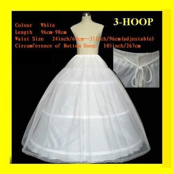 

sell many styles bridal wedding petticoat hoop crinoline prom underskirt fancy skirt slip 2021 in stork 3 hoop, White