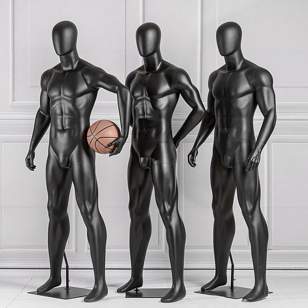 

big muscle men mannequin sports model running basketball dummy, Khaki
