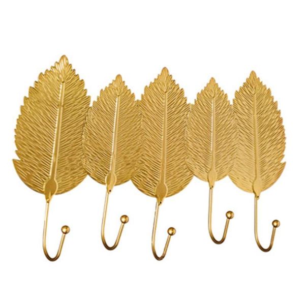 

hooks & rails nordic style leaf shape wrought iron hook wall hanger hanging storage rack for towel clothes home organization