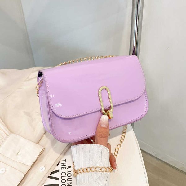 

women's underarm 2021 summer fashion lock chain bag paint pu shoulder msenger bag