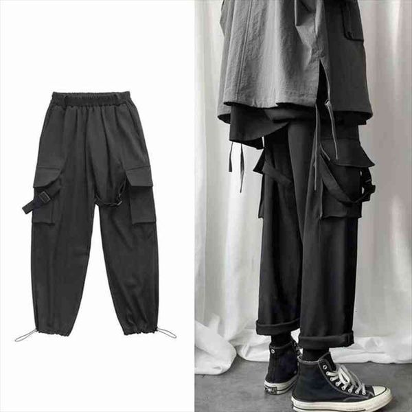

spring summer jogger pants men loose casual straight black gray overalls pants harajuku sweatpants elastic waist trousers