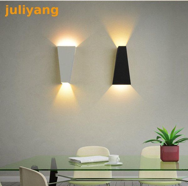 

wall lamp led indoor lights black white metal mounted for stair decoration loft luminaria de parede 220v 110v