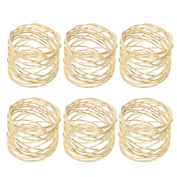 

napkin rings wide round gold metal cross hollow holder for wedding party table decoration