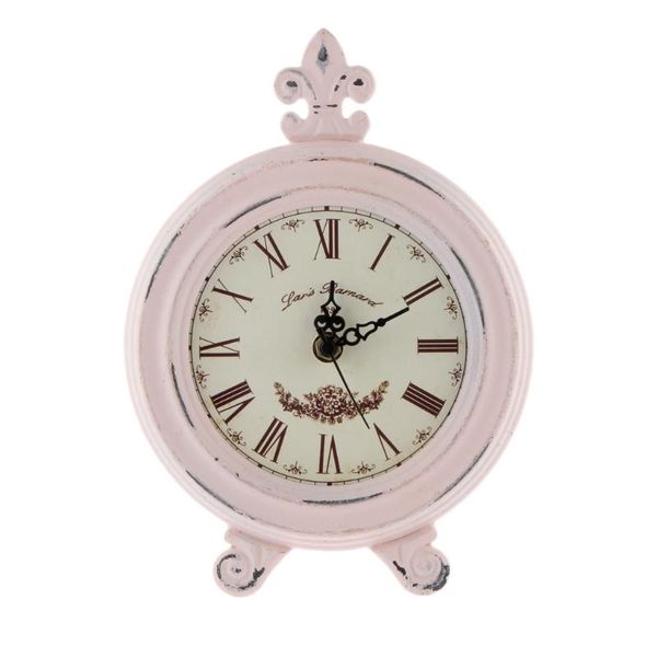 

other clocks & accessories british wood clock retro pink desk table cafe ornament art collection home office display
