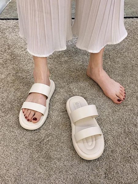 

slippers women's shoes outdoor 2021 summer casual sports platform, Black