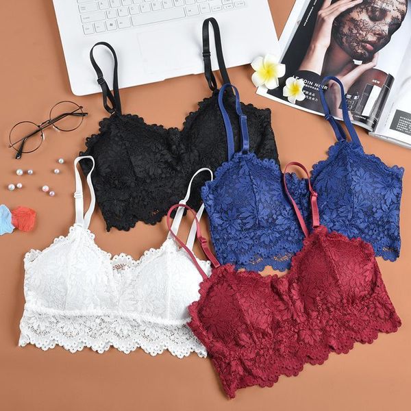 

yoga outfit 2021 arrival women push up wireless lace bra plus size underwear lingerie full cup workout tube