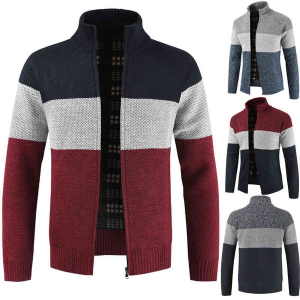

autumn winter new busins casual warm thick fce sweater jumper fashion loose fit knitted cardigan coat men, Black;white
