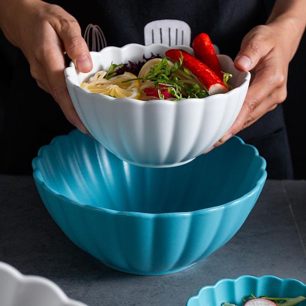 

bowls european-style ceramic household tableware ramen bowl noodle soup dessert salad kitchen m009