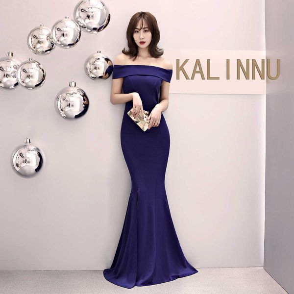 

luxury evening dress 0716 toast autumn bride wedding long red fishtail elegant one shoulder evening, Black;gray