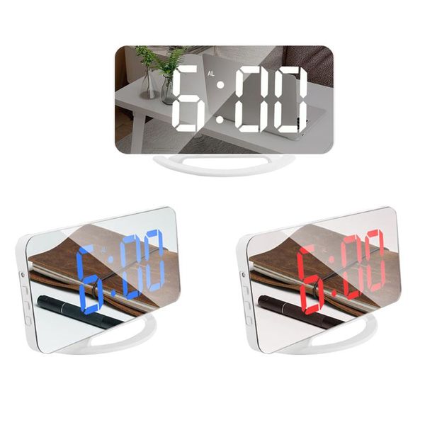 

desk & table clocks automatic posensitive electronic alarm clock led screen mirror display decor