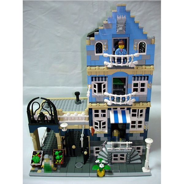 

lepin 15007 creator expert series market street building blocks 1248pcs bricks toys christmas gift 10190 model kit
