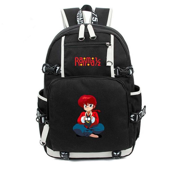 

backpack ranma 1/2 canvas teenagers mochila printing school bag book nibun no ichi travel lapbagpack