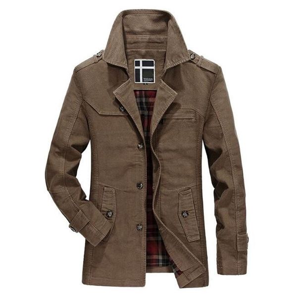 

men's jackets cotton clothes autumn and winter coats style dust coat size -3xl, Black;brown
