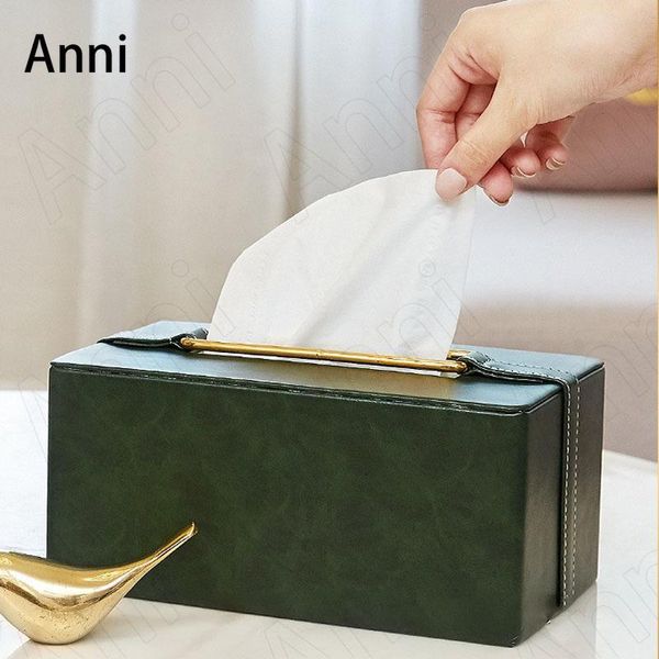 

tissue boxes & napkins magnetic golden bird nordic modern creativity stroke leather paper towel holder home living room decoration