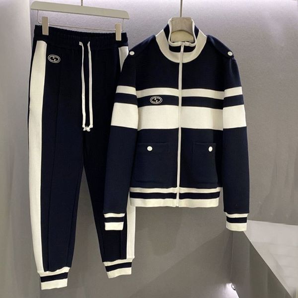

men's tracksuits fall new men's sweater short jacket casual thin fashion sports pants two-piece 8540, Gray