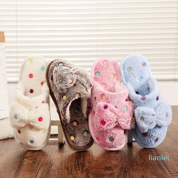 

slippers bear cartoon furry autumn and winter girl heart cute cotton indoor home confinement womens, Black