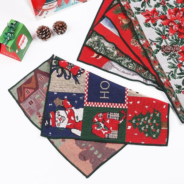 

mats & pads year non-slip holiday decoration washable santa claus christmas placemat table ornament