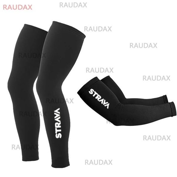 

elbow & knee pads strava summer anti-uv sun protection cycling arm sleeves cuff cover breathable bicycle running racing mtb bike leg, Black;gray