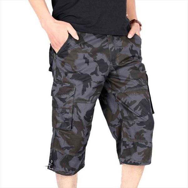 

short tactical army military cargo women pant shorts outdoor trousers summer loose multi pocket, Black