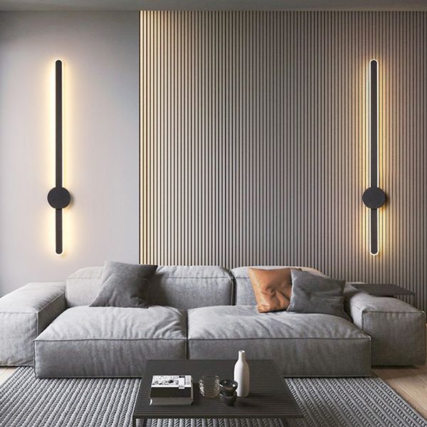 Modern led parede lâmpada de parede lâmpada escada de escada de escada linear linear bedroom luminos de cabeceira lâmpada de corredor lâmpada arame de lâmpada