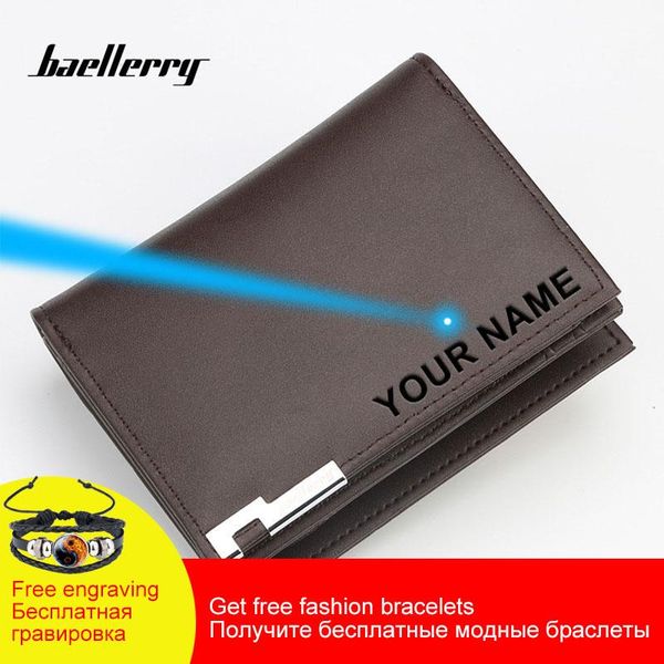 

wallets baellerry korean wallet men leather short luxury zipper male clutch coin purses engrave your name for free, Red;black
