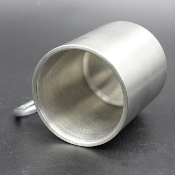 

water bottle 330ml stainless steel mug with foldable self-lock carabiner handle folding cup for outdoor camping hiking