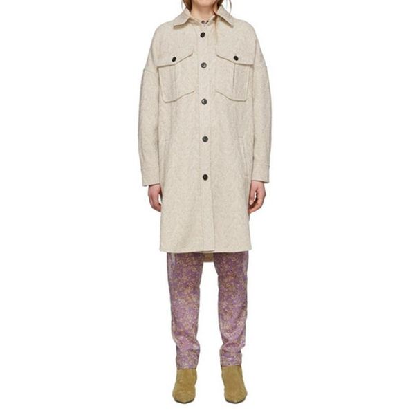 

women's wool & blends women woolen coat turn-down collar large pockets long sleeve loose solid color 2021 autumn winter lady fashion ja, Black