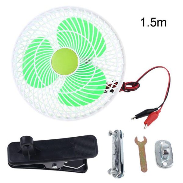 

electric fans 12v oscillating stepless speed air cooling fan swing clip for car vehicle outdoor home camping hiking