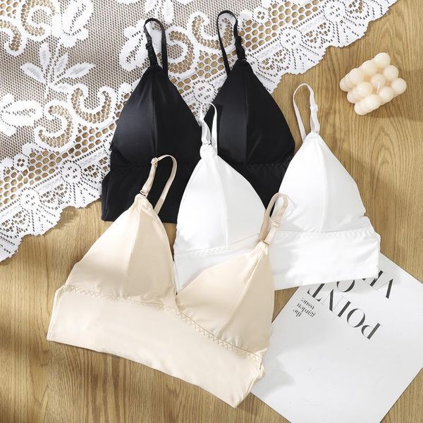 

bustiers & corsets chrleisure wireless women's tube fashion french triangle cup crop female backless underwear, Black;white